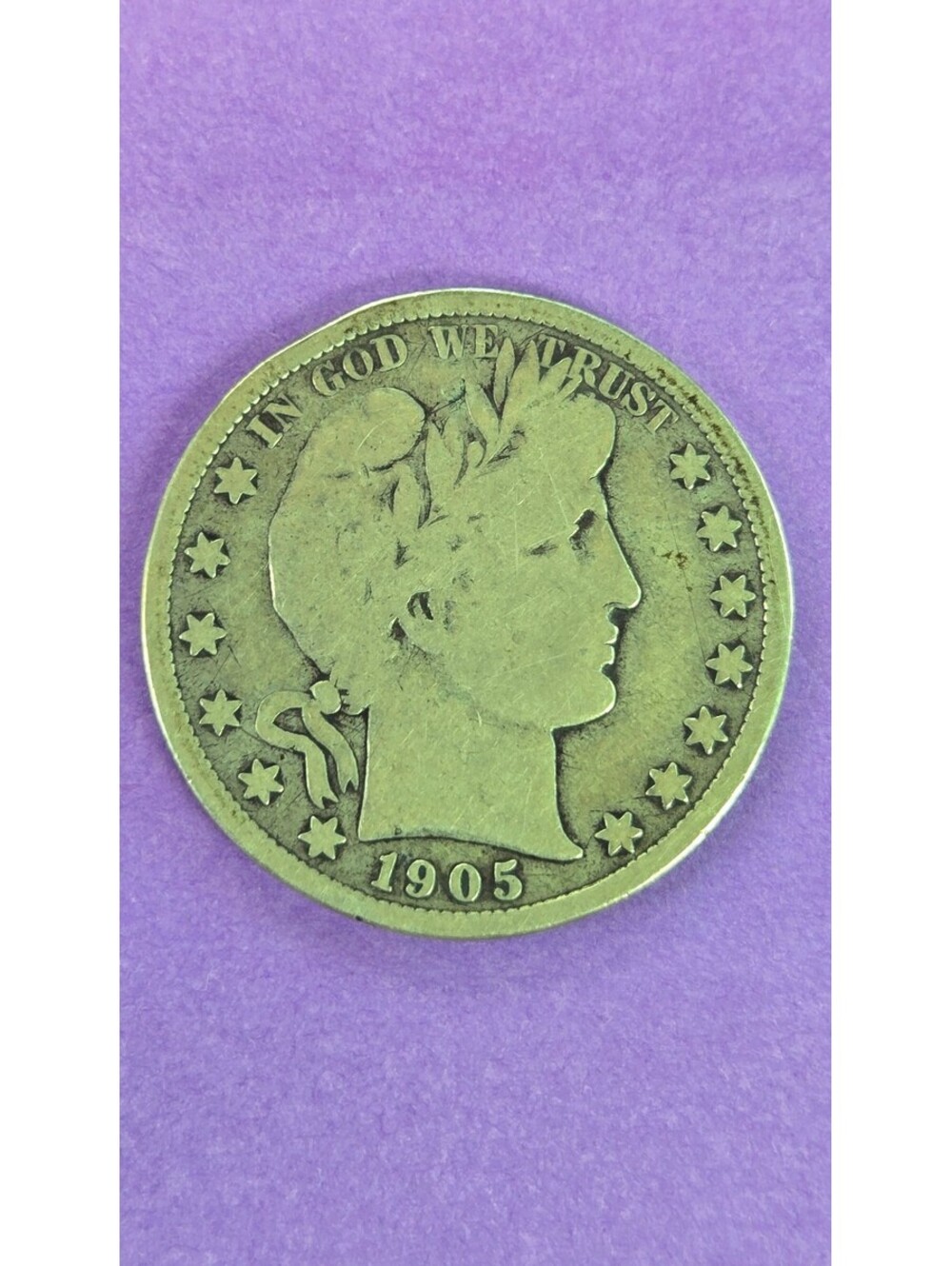 1905-S Barber Half Dollar Silver Coin